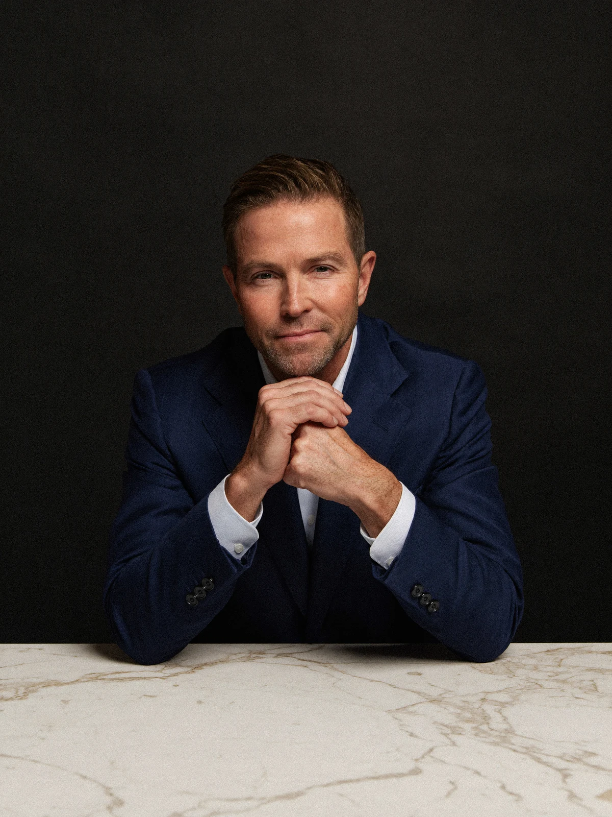 Dr. Bryan Gawley with his skincare collection